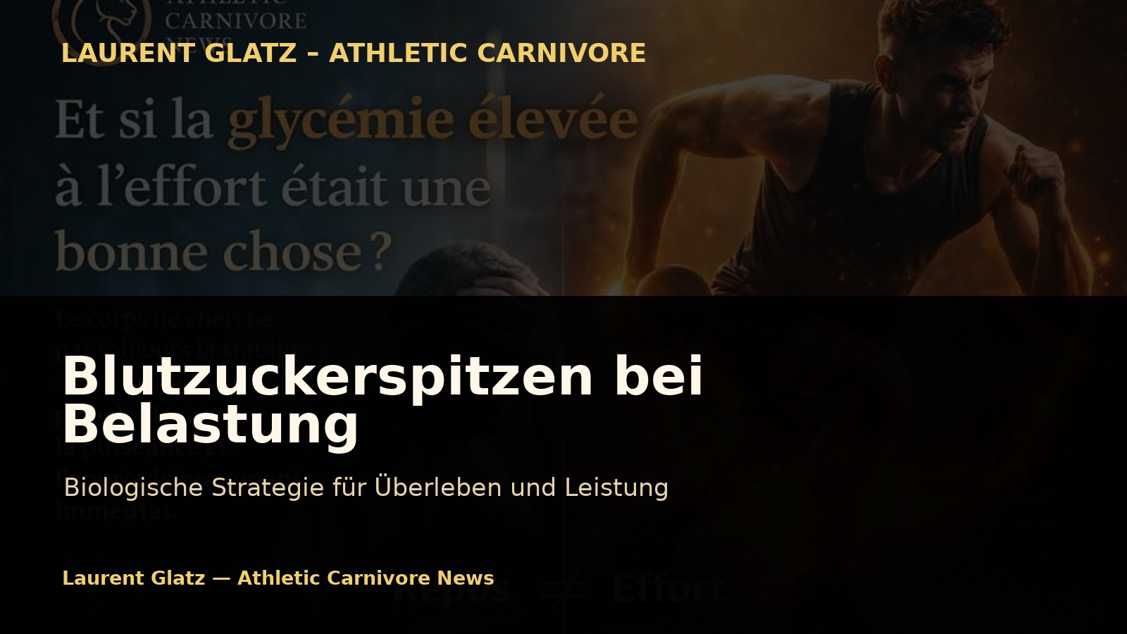 Blutzuckerspitzen bei Belastung: Biologische Strategie für Überleben und Leistung