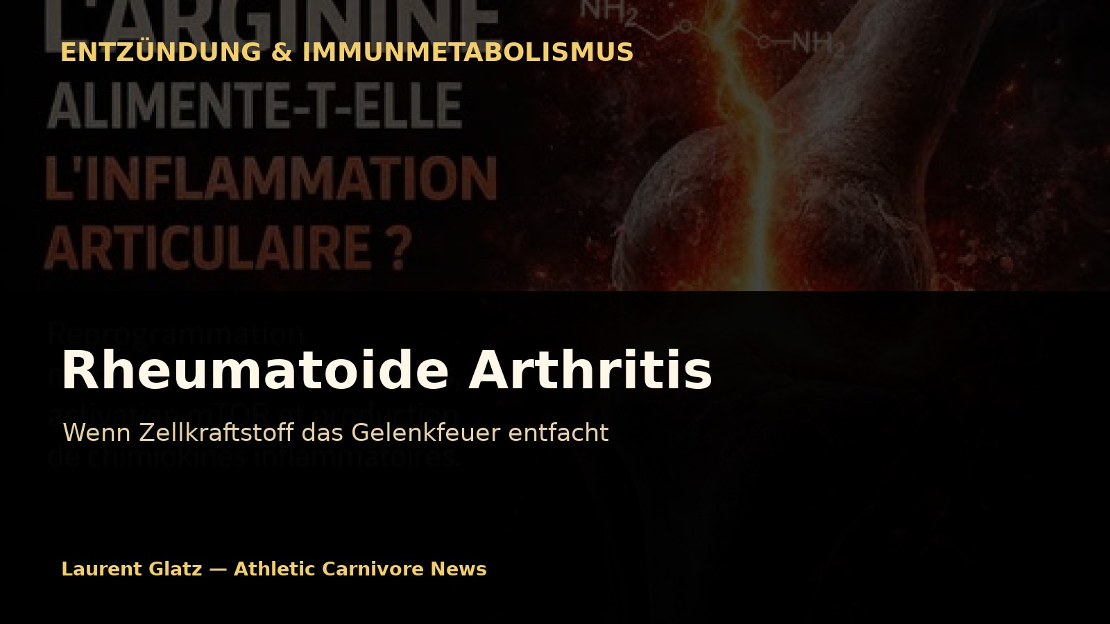 Rheumatoide Arthritis: Wenn Zellkraftstoff das Gelenkfeuer entfacht
