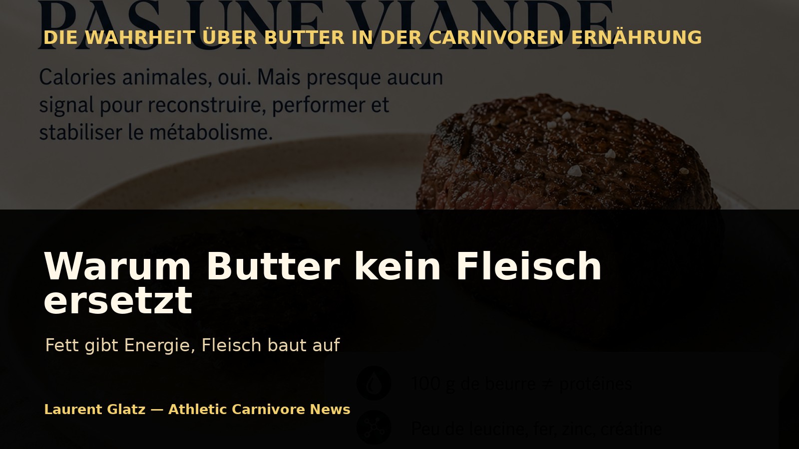 Warum Butter in einer carnivoren Ernährung kein Fleisch ersetzt