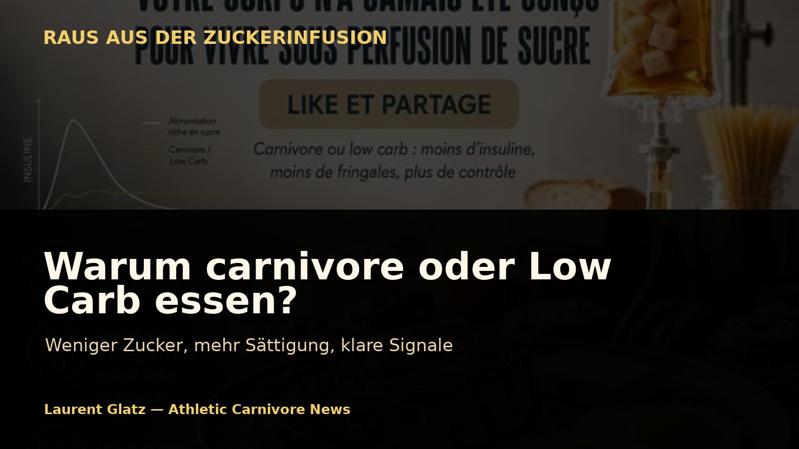 Warum carnivore oder Low Carb essen: Raus aus der Zuckerinfusion