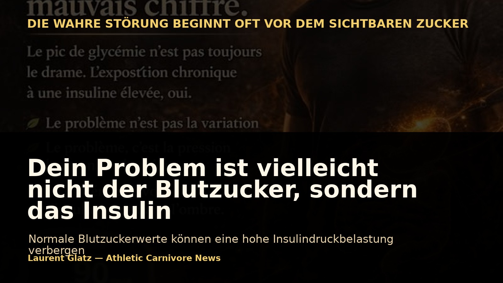 Dein Problem ist vielleicht nicht der Blutzucker, sondern das Insulin.