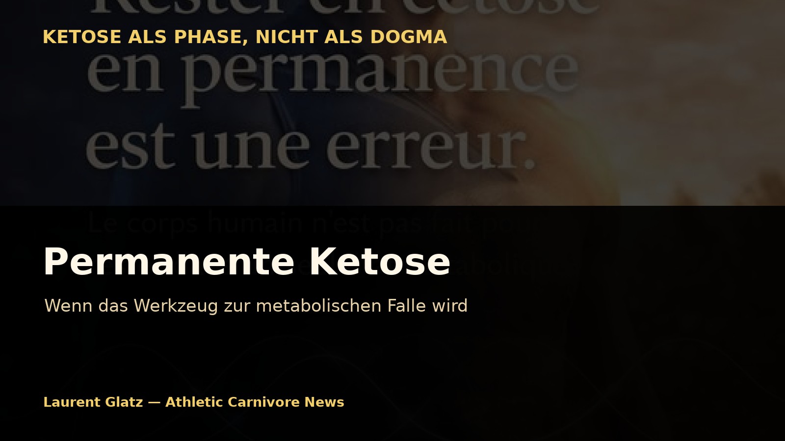 Permanente Ketose: Wenn das Werkzeug zur metabolischen Falle wird
