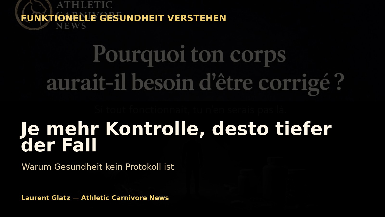 Je mehr sie glauben, Kontrolle zu haben, desto tiefer geraten sie