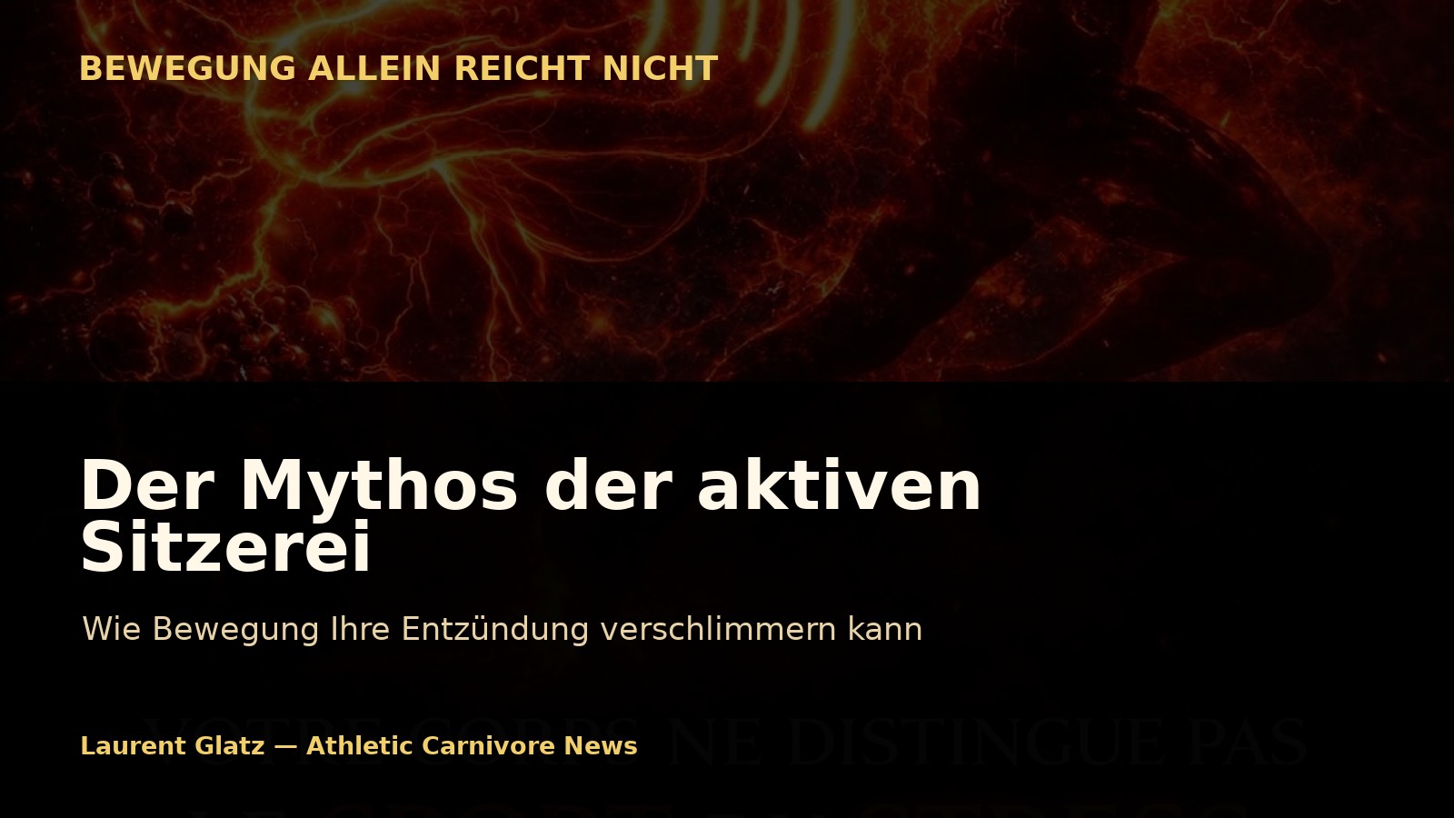 Der Mythos der aktiven Sitzerei: Wie Bewegung Ihre Entzündung verschlimmern kann