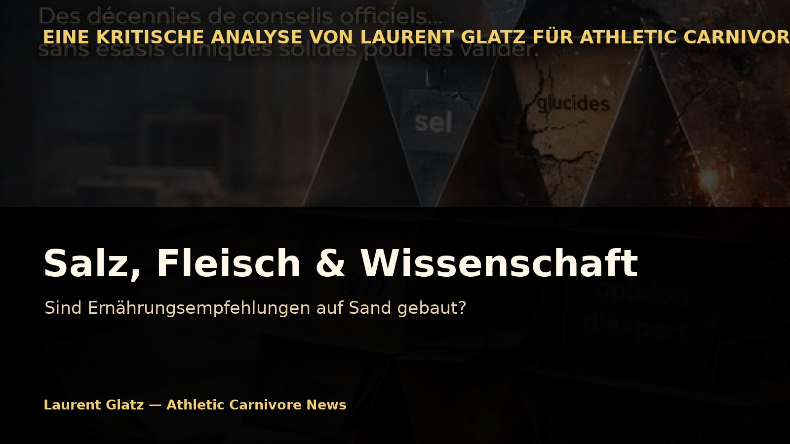 Salz, Fleisch, Wissenschaft: Sind Ernährungsempfehlungen auf Sand gebaut?