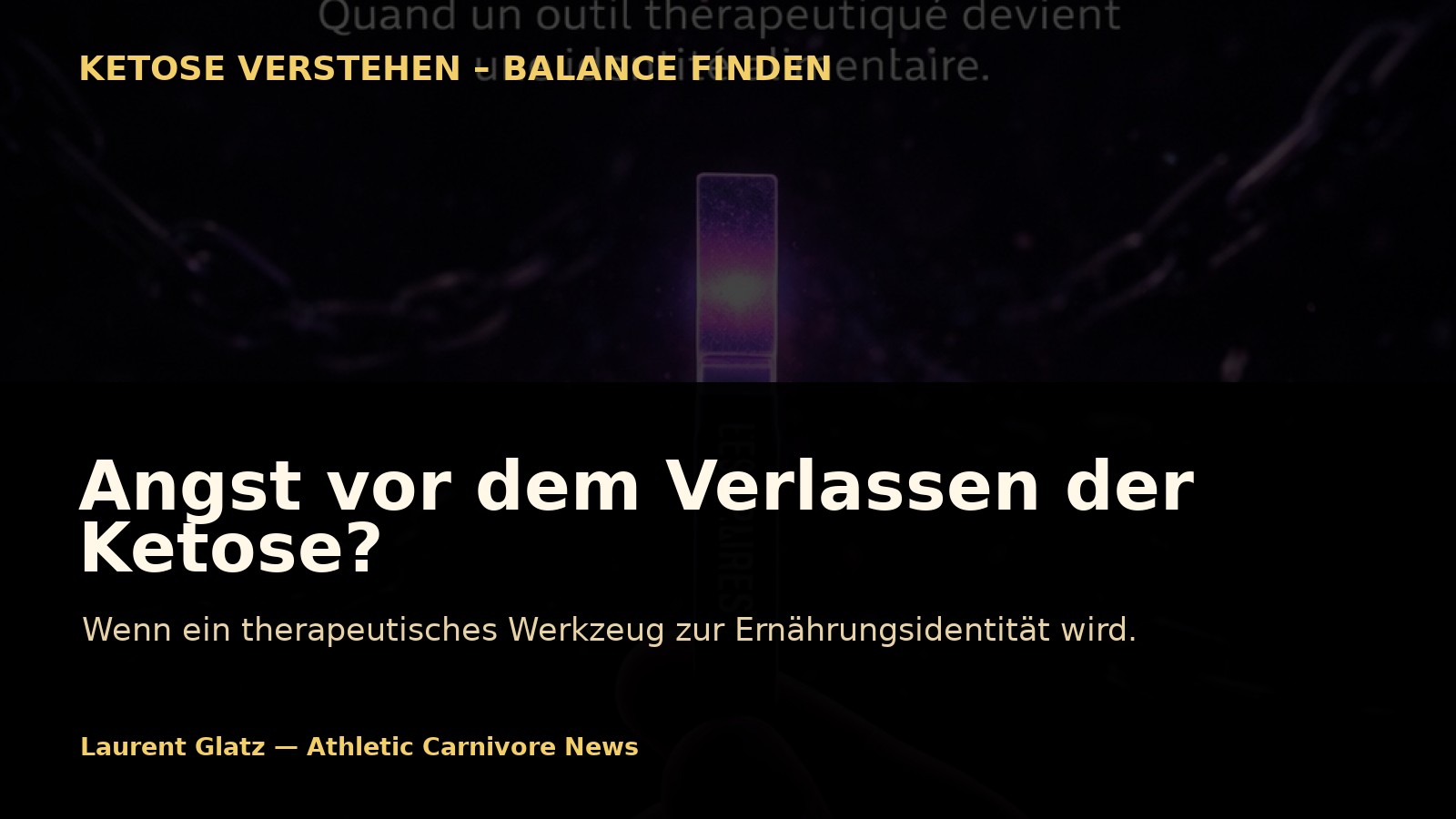 Angst vor dem Verlassen der Ketose?