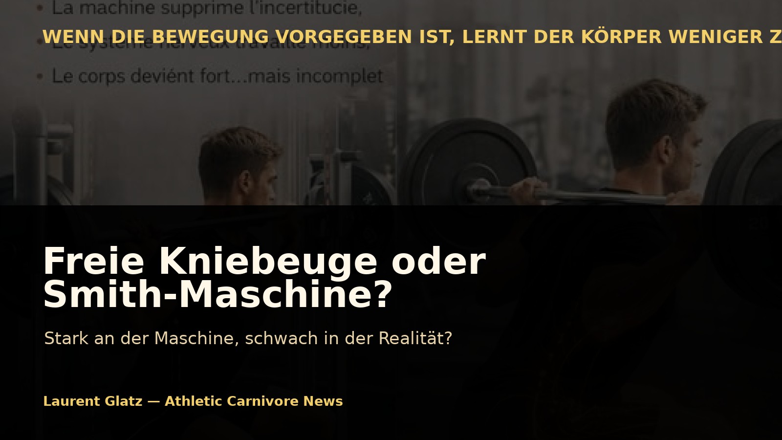 Freie Kniebeuge oder Smith-Maschine: Stark an der Maschine, schwach in der Realität?