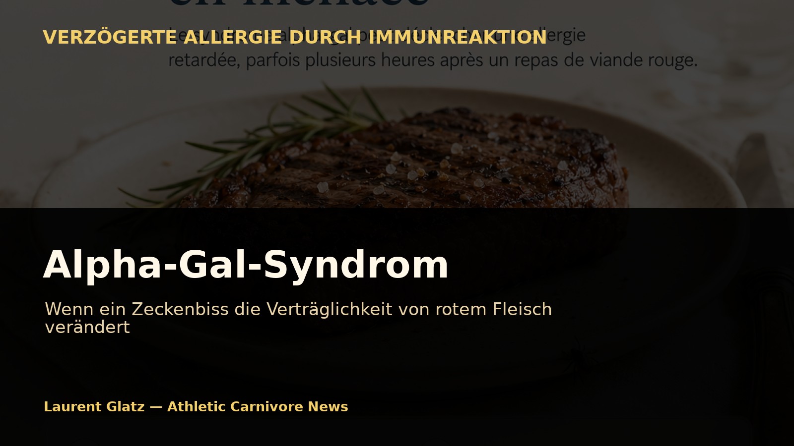 Alpha-Gal-Syndrom: Wie ein Zeckenbiss die Verträglichkeit von rotem Fleisch verändert