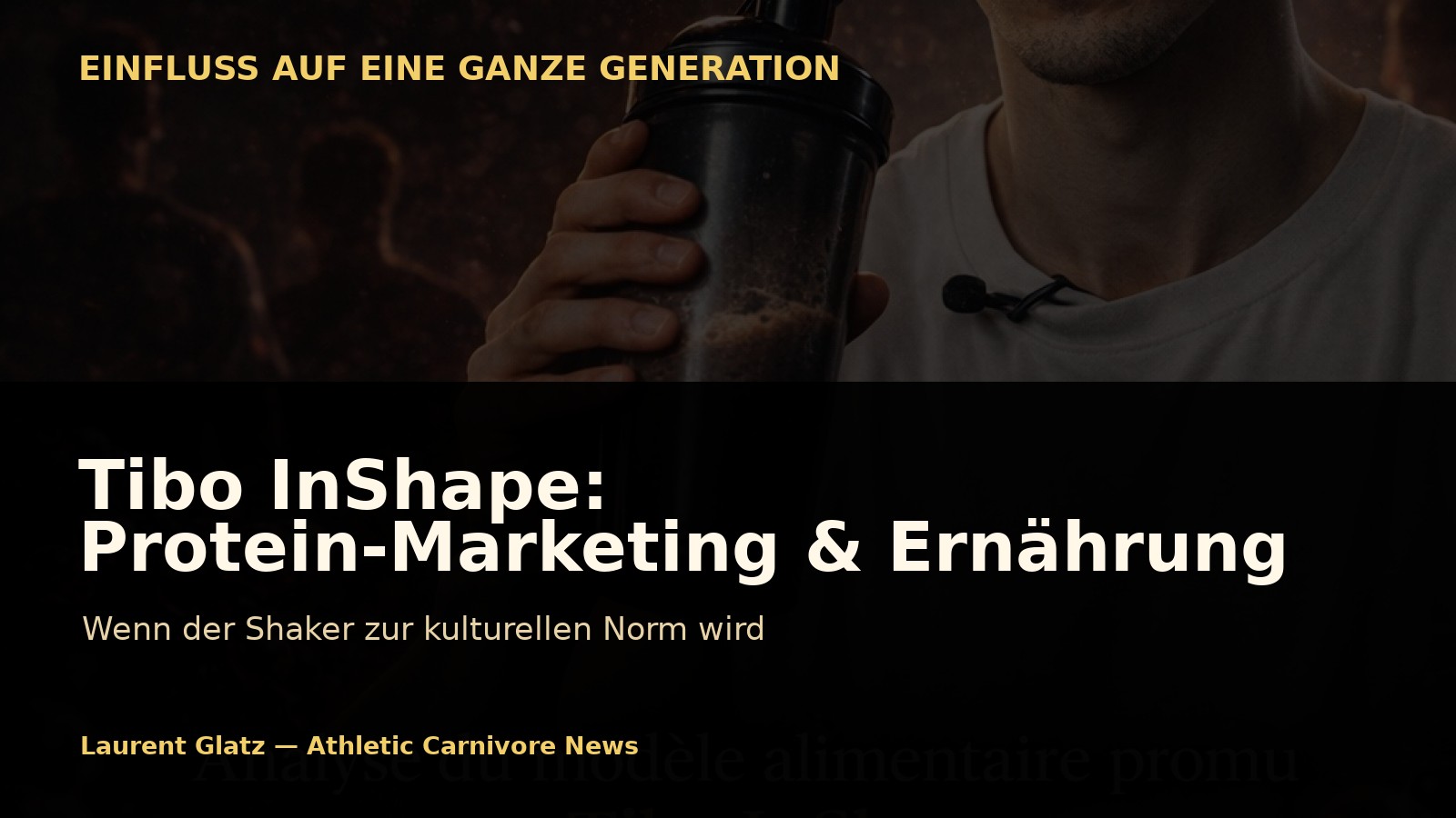 Tibo InShape: Ernährungsmodell, Protein-Marketing und Einfluss auf eine Generation