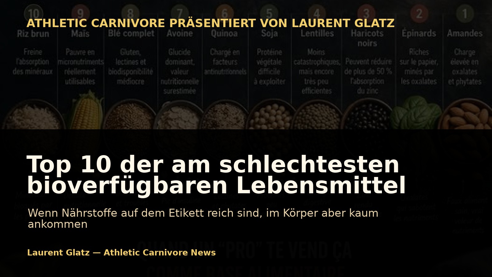 Top 10 der am schlechtesten bioverfügbaren Lebensmittel, die immer noch als „gesund“ gelten