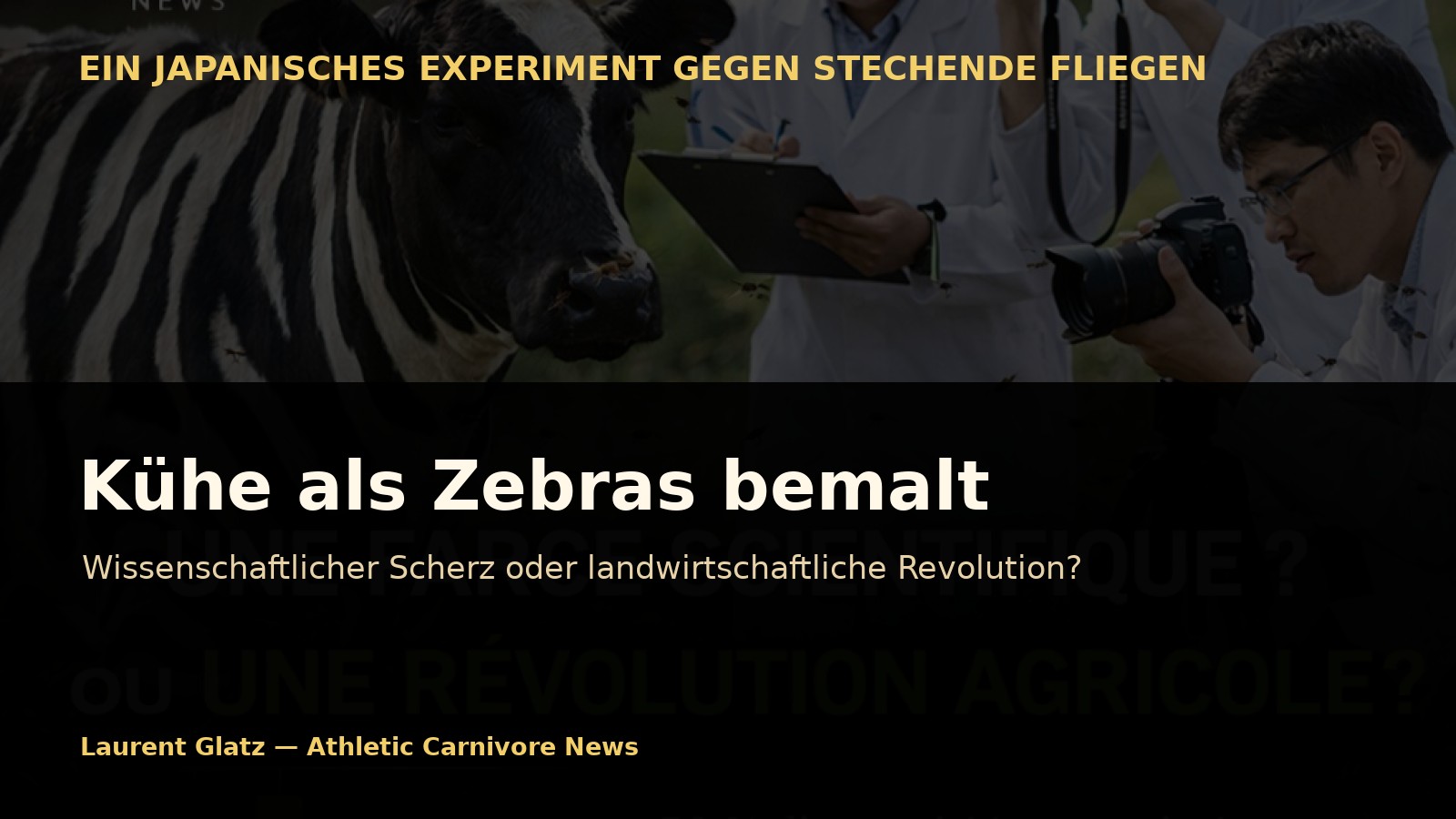 Kühe als Zebras bemalt: Wissenschaftlicher Scherz oder landwirtschaftliche Revolution?