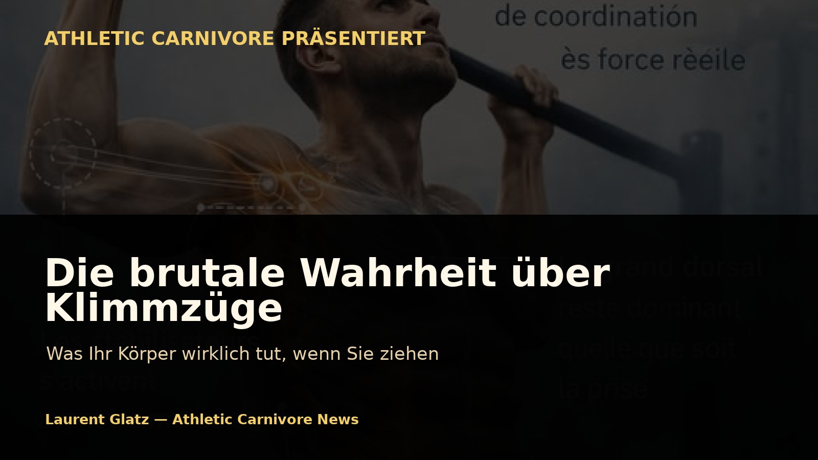 Die brutale Wahrheit über Klimmzüge: Was Ihr Körper wirklich tut, wenn Sie ziehen
