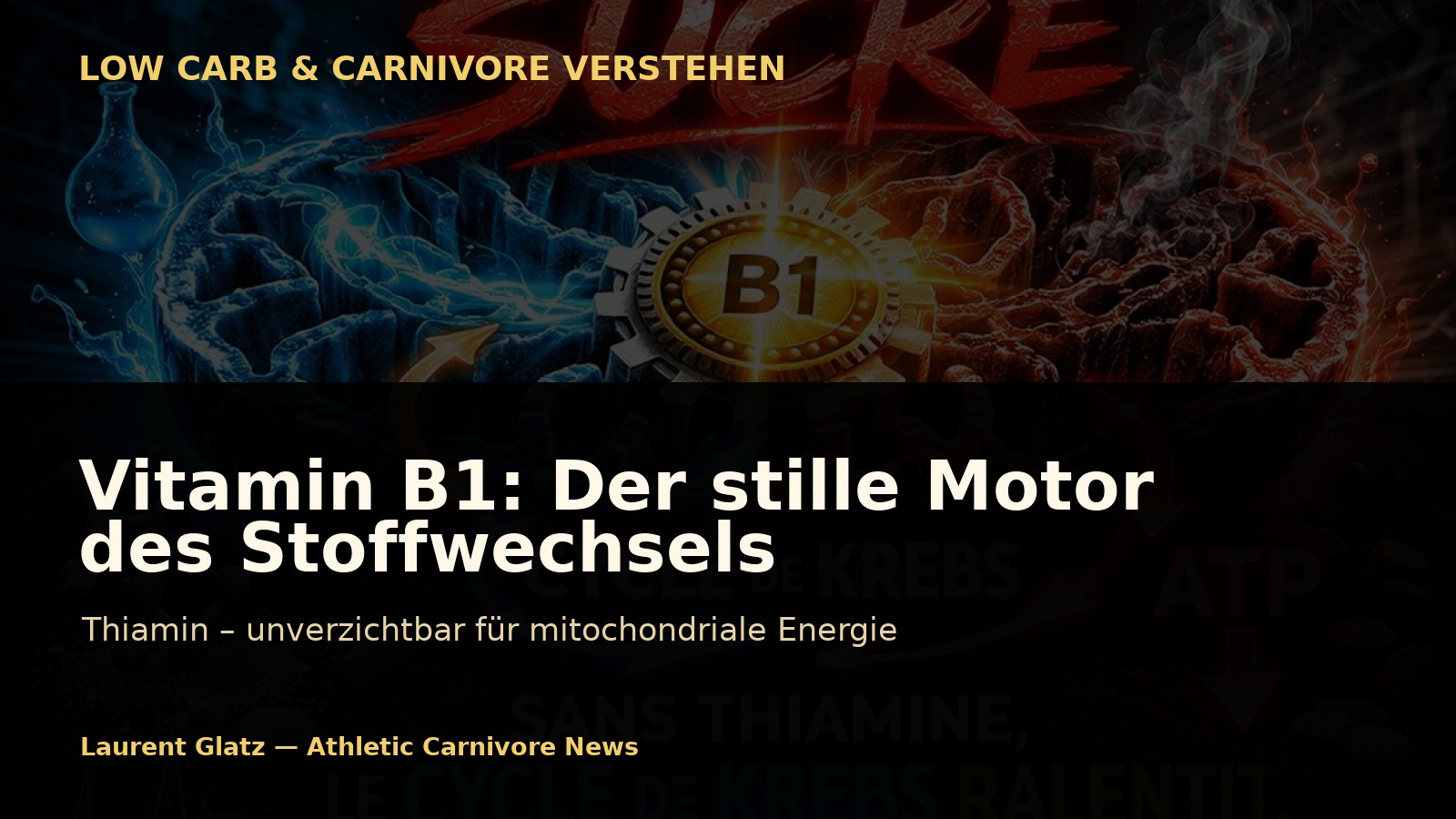 Vitamin B1: Der stille Pfeiler des Low-Carb- und Carnivore-Stoffwechsels
