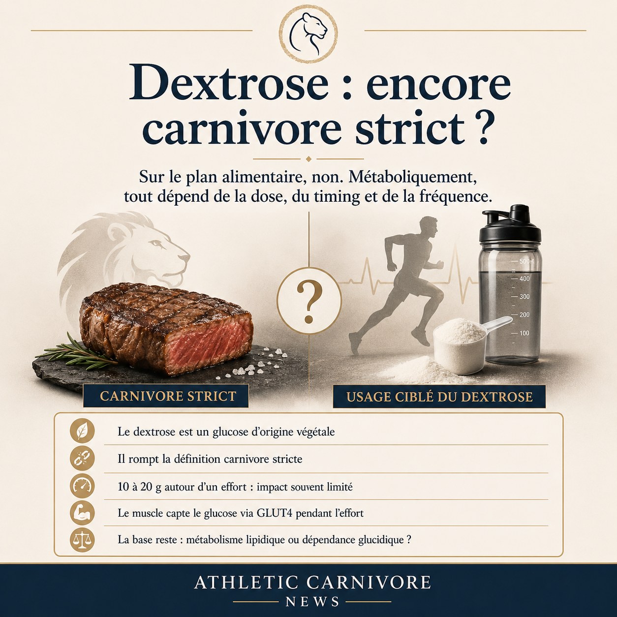 Dextrose : encore carnivore strict ?