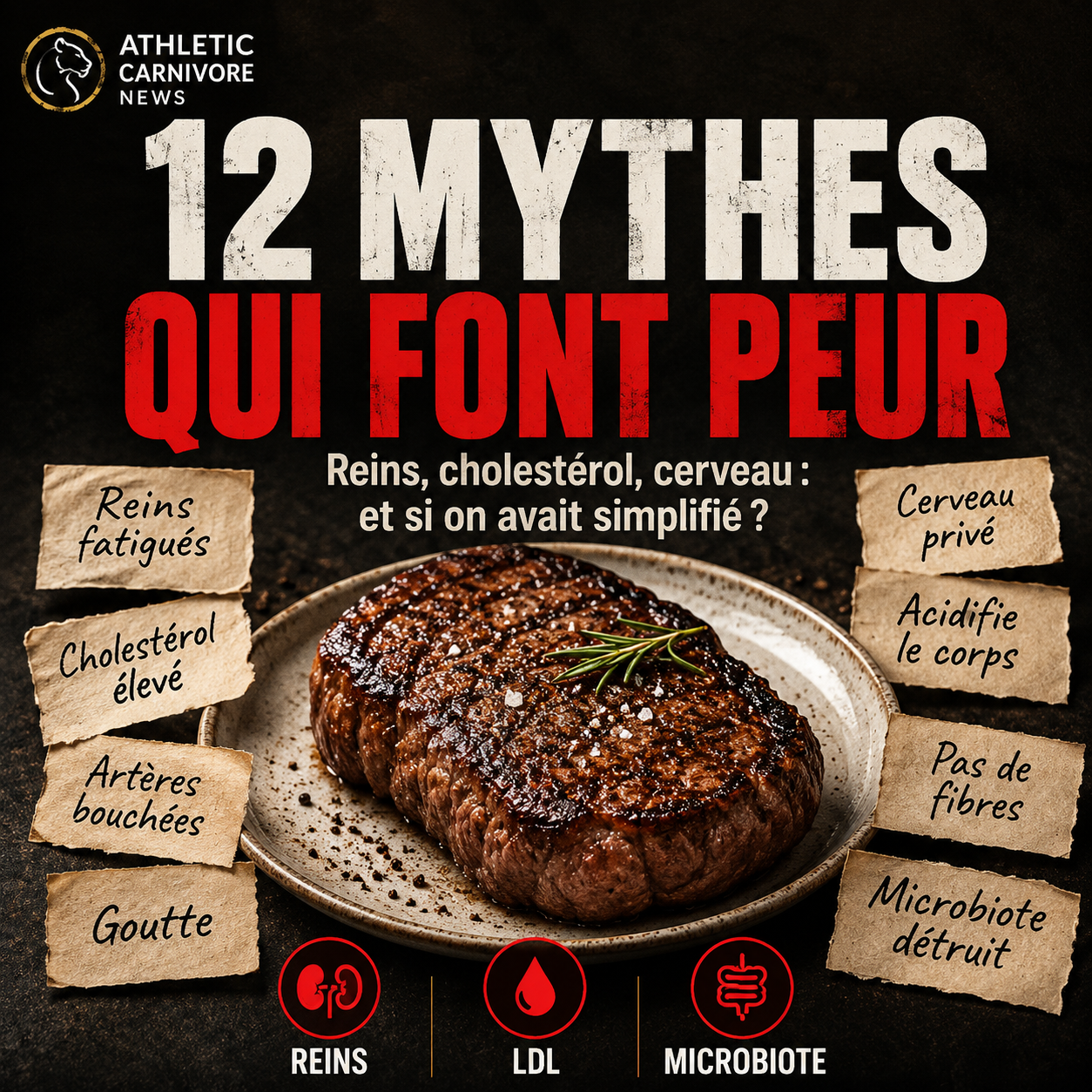 Les douze mythes du régime carnivore : comprendre son terrain métabolique