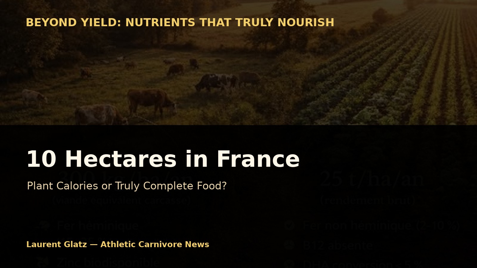 10 Hectares in France: Plant Calories or Truly Complete Food?
