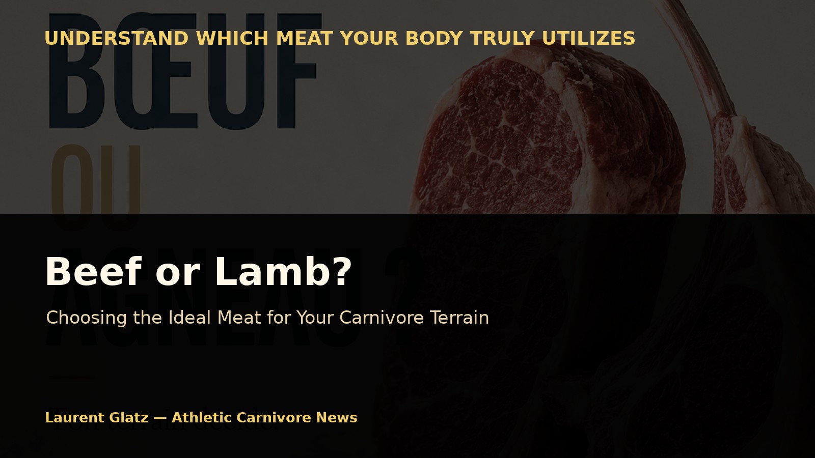 Beef or Lamb: Choosing the Ideal Meat for Your Carnivore Terrain