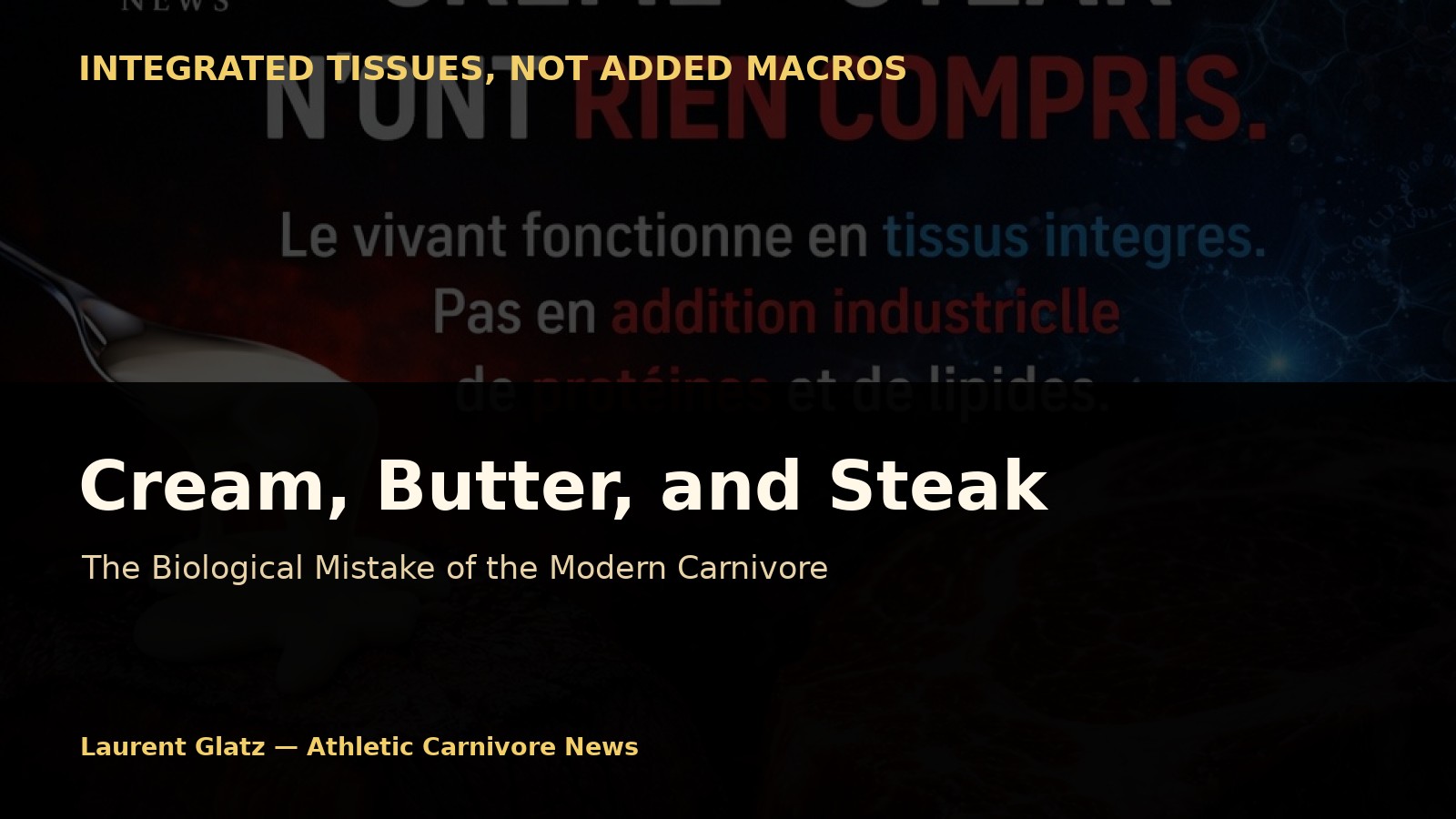 Cream, Butter, and Steak: The Biological Mistake of the Modern Carnivore