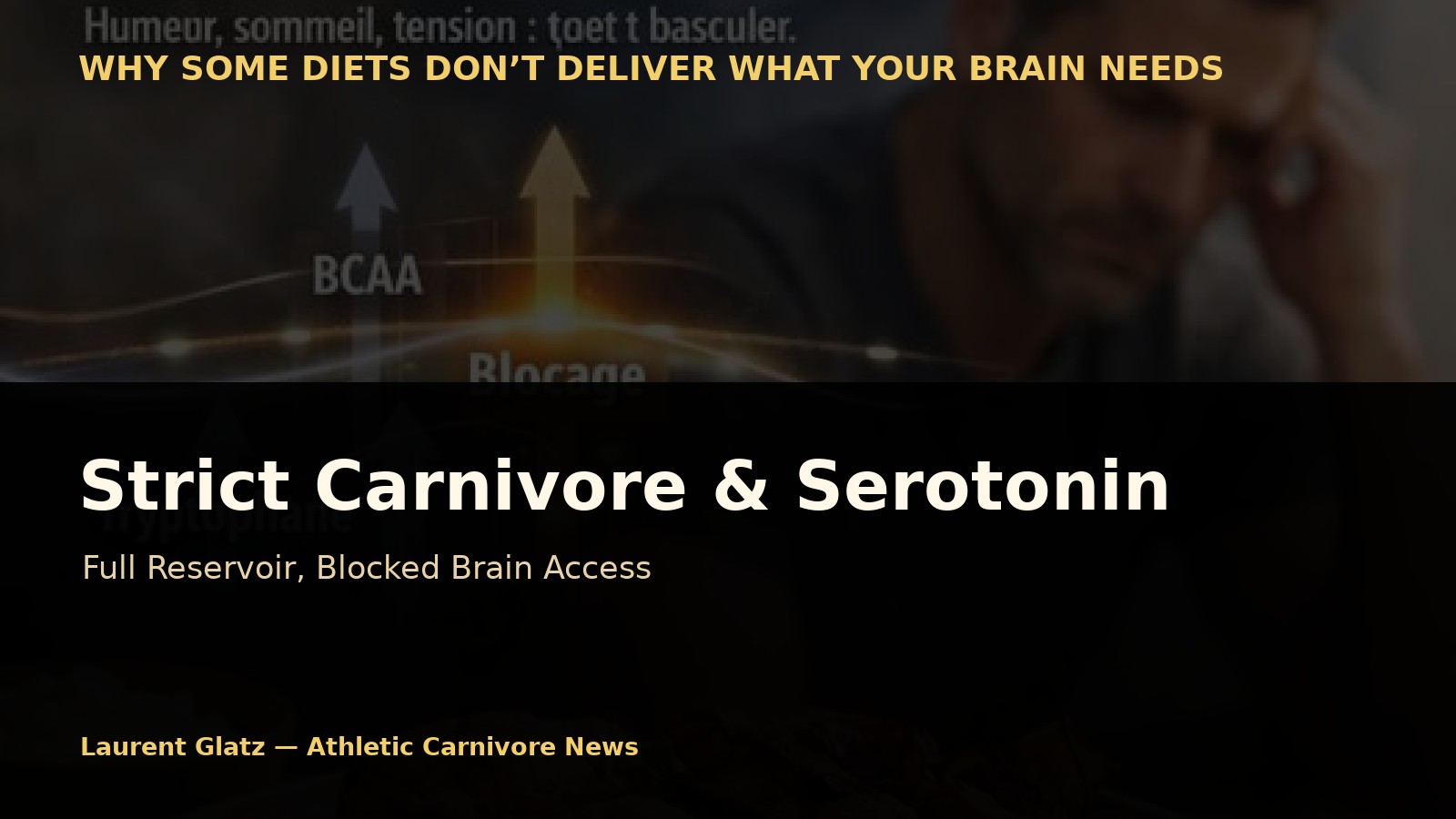 Strict Carnivore and Serotonin: Full Reservoir but Blocked Brain Access