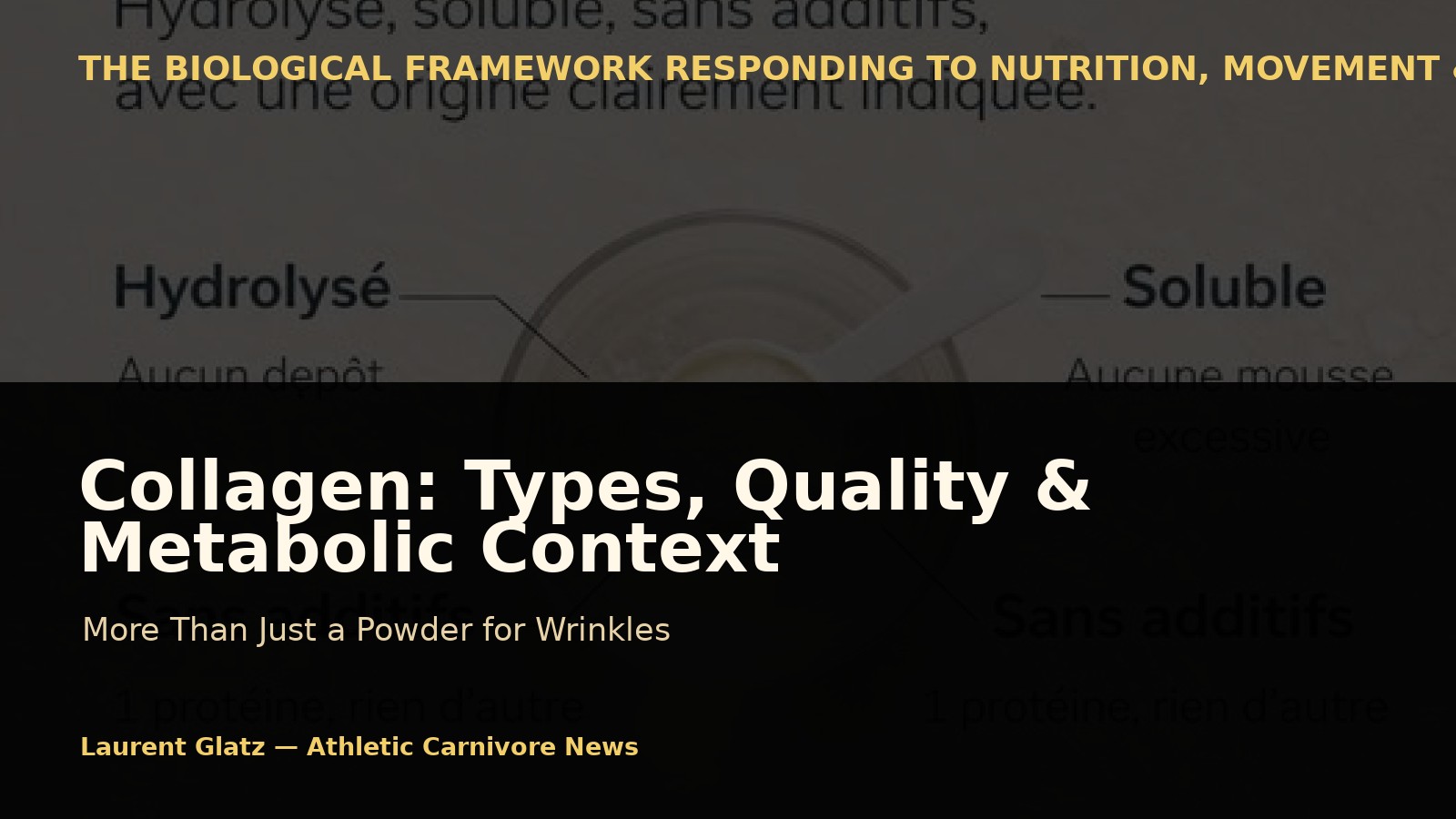 Collagen: Types, Quality, and Metabolic Context