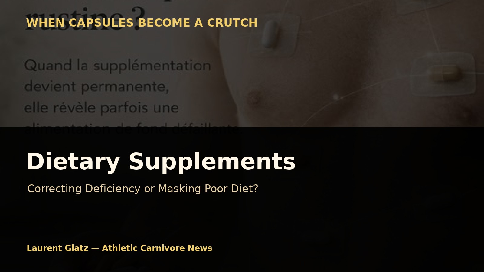Dietary Supplements: Correcting a Deficiency or Masking a Poor Diet?