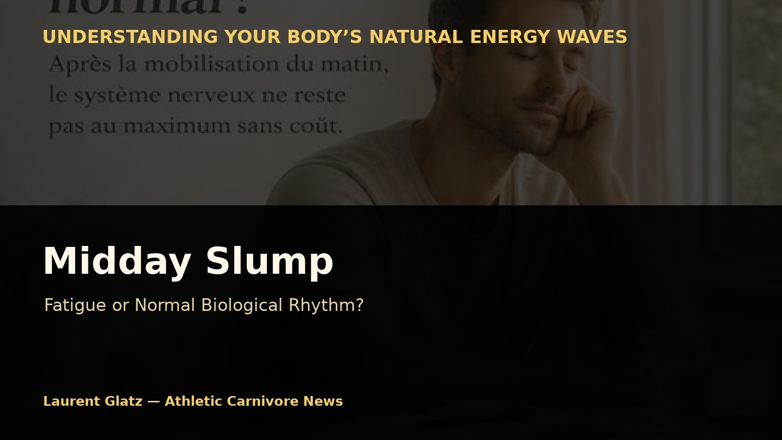 Midday Slump: Worrisome Fatigue or Normal Biological Rhythm?