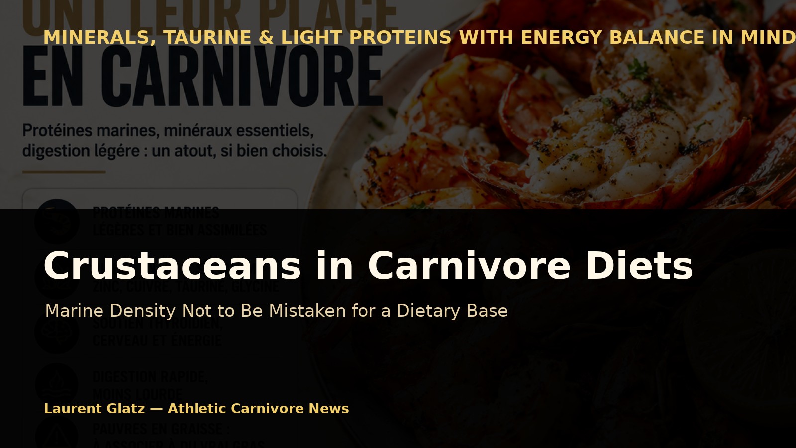 Crustaceans in Carnivore Diets: Marine Density Not to Be Mistaken for a Dietary Base