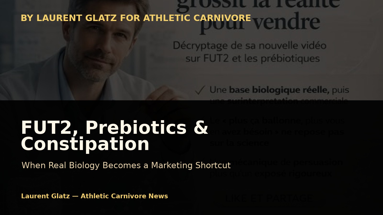 FUT2, Prebiotics, and Constipation: When Real Biology Becomes a Marketing Shortcut