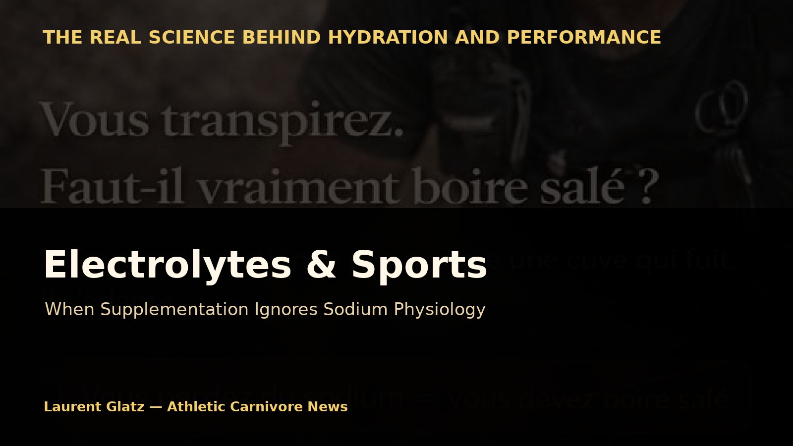 Electrolytes and Sports: When Supplementation Ignores Sodium Physiology