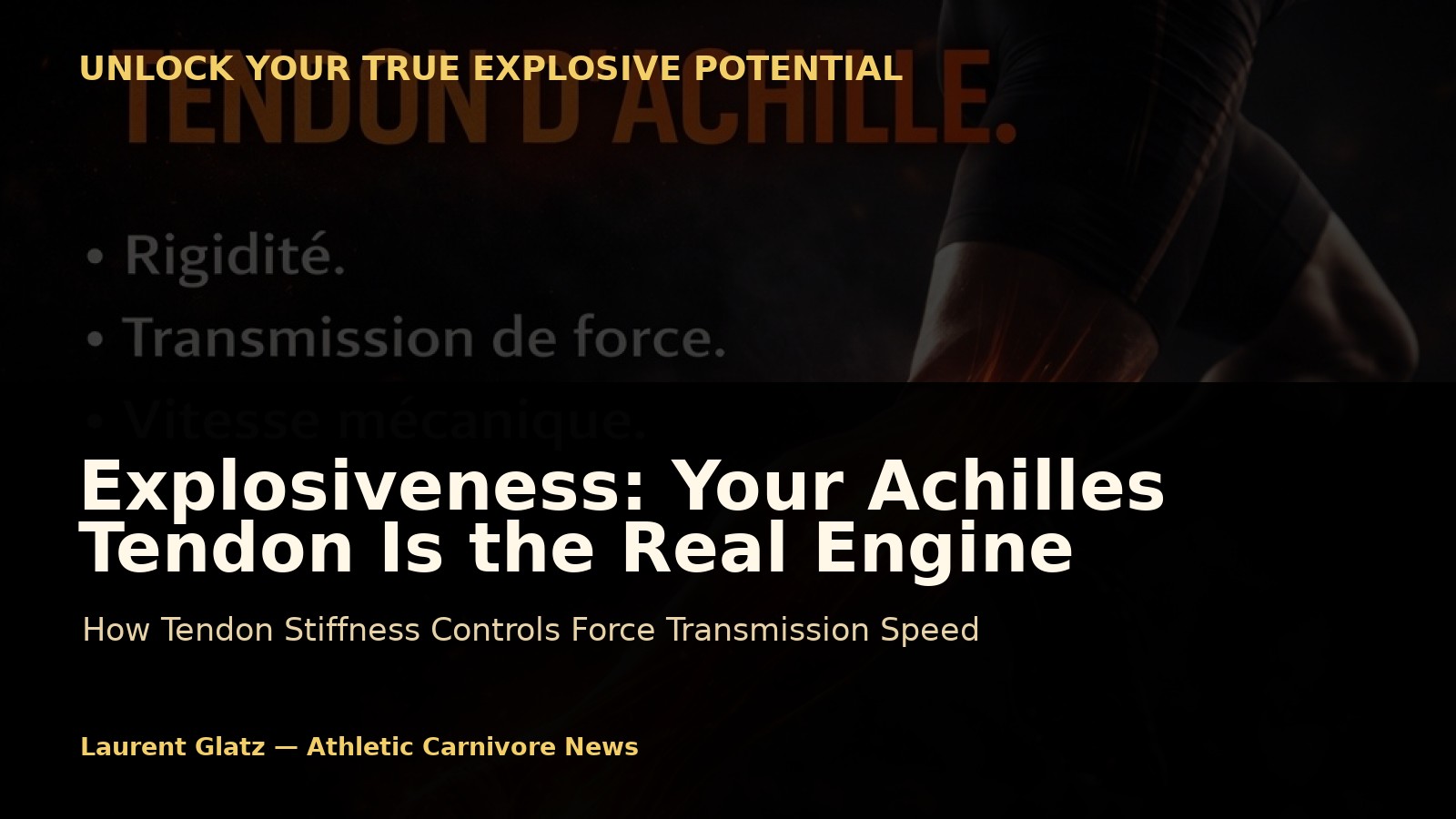 Explosiveness: Your Achilles Tendon Is the Real Engine
