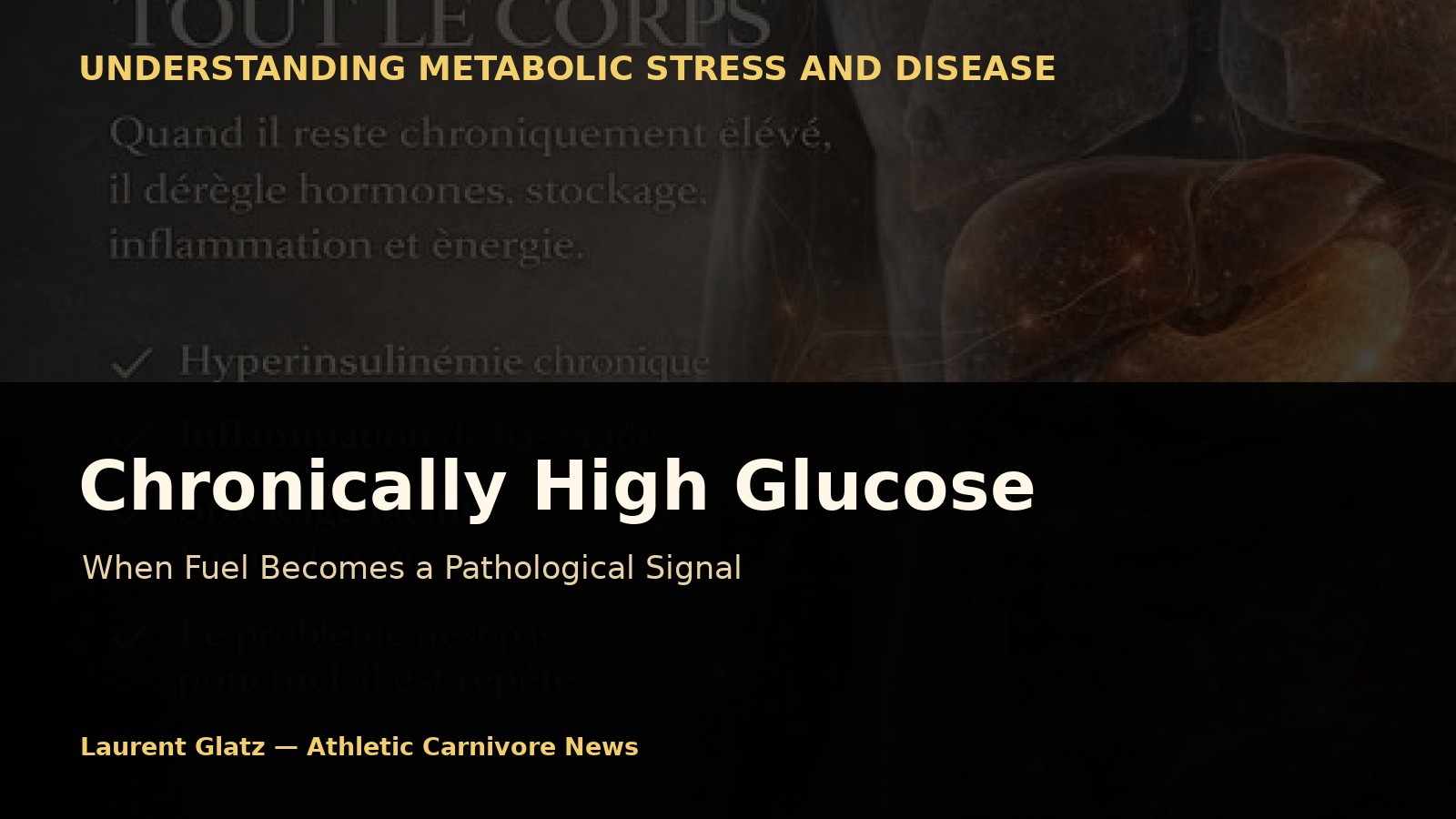 Chronically High Glucose: When Fuel Becomes a Pathological Signal