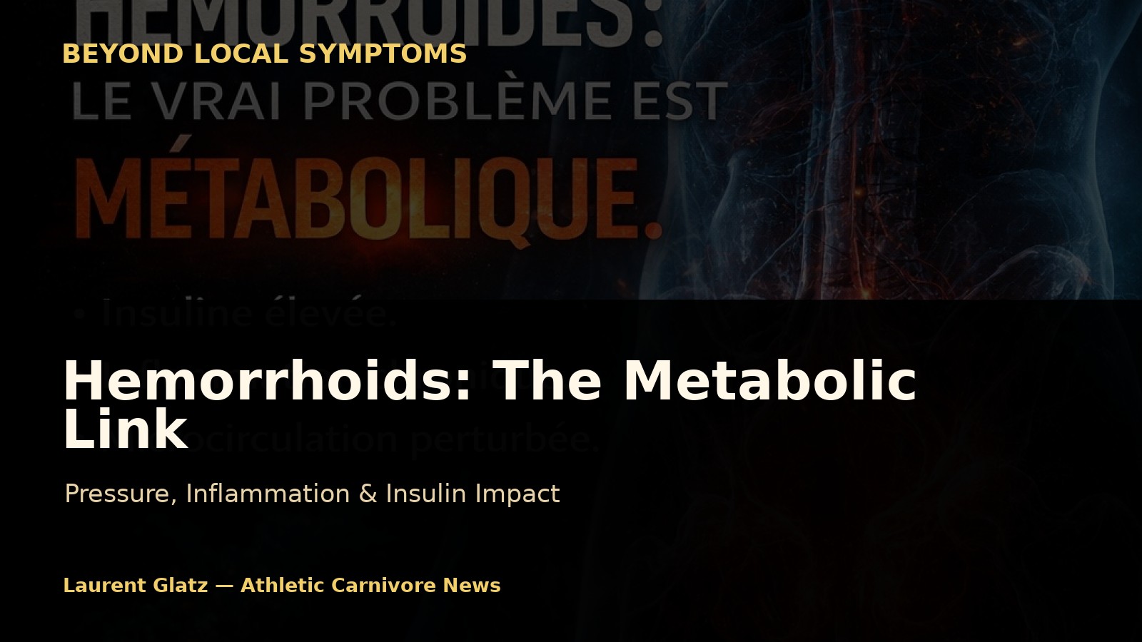 Hemorrhoids: The Real Issue Is Often Metabolic