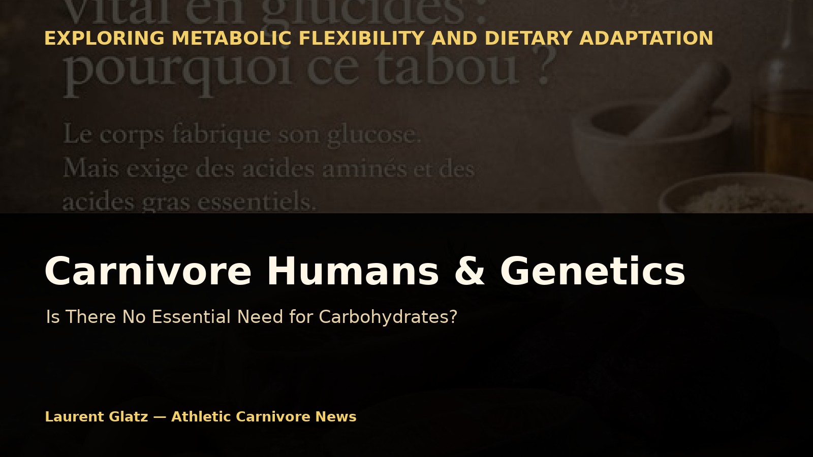 Carnivore Humans and Genetics: No Essential Need for Carbohydrates?