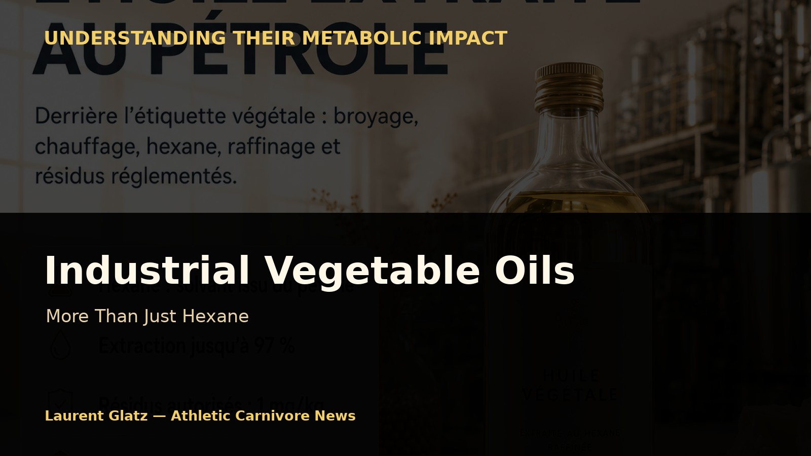 Industrial Vegetable Oils: The Real Issue Is More Than Just Hexane