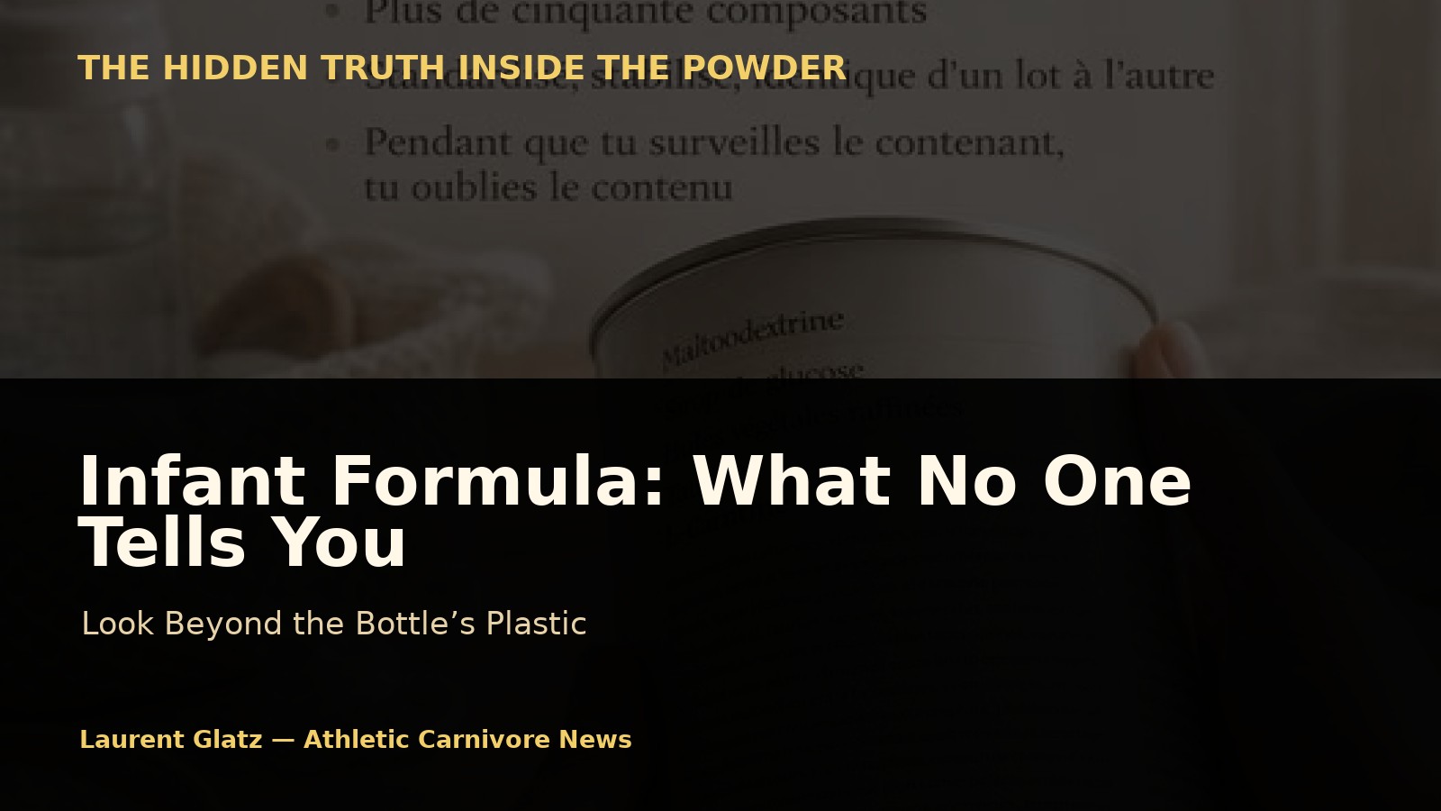 Infant Formula: No One Tells You to Turn the Box Over