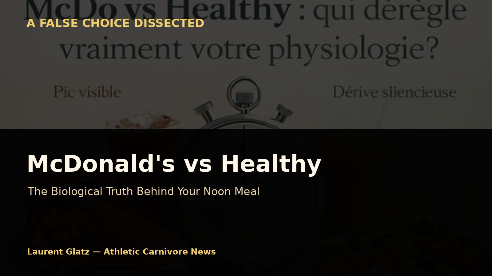 McDonald's vs Healthy: A Biological Breakdown of a False Noon Choice