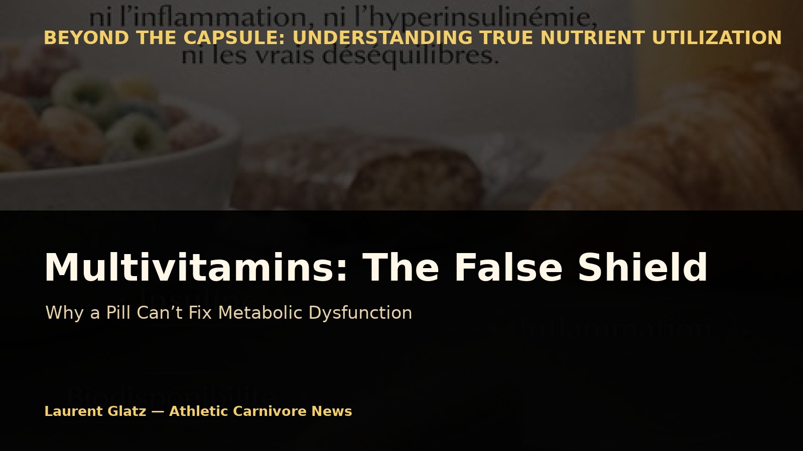 Multivitamins: The False Shield of a Disrupted Metabolism