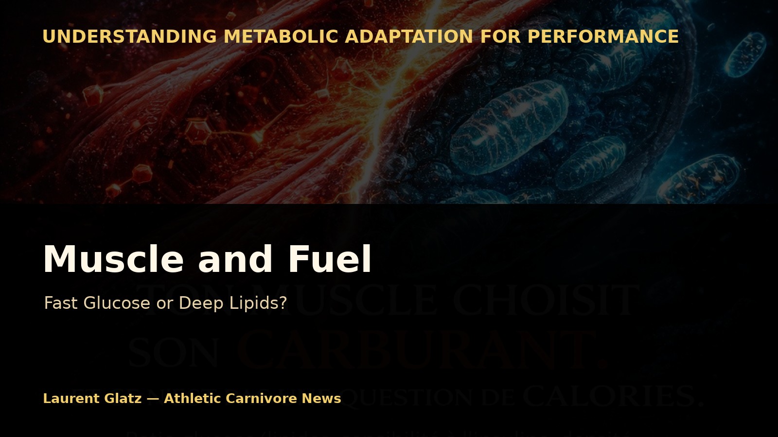 Muscle and Fuel: Fast Glucose or Deep Lipids?