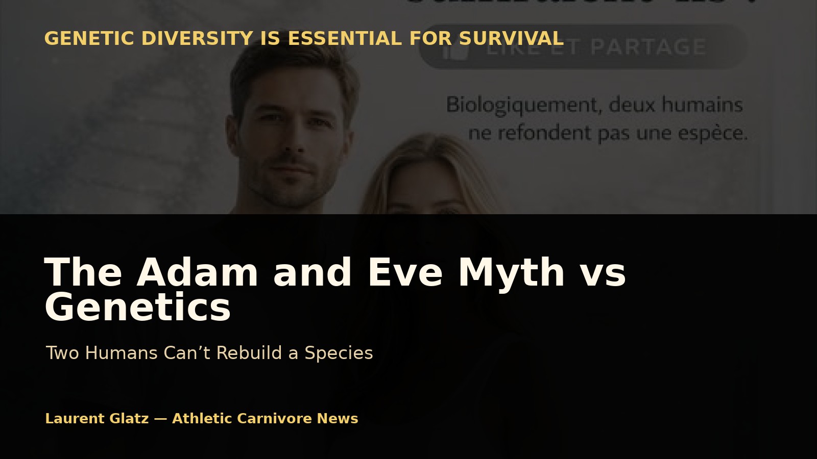 The Adam and Eve Myth vs. Genetics: Two Humans Can’t Rebuild a Species