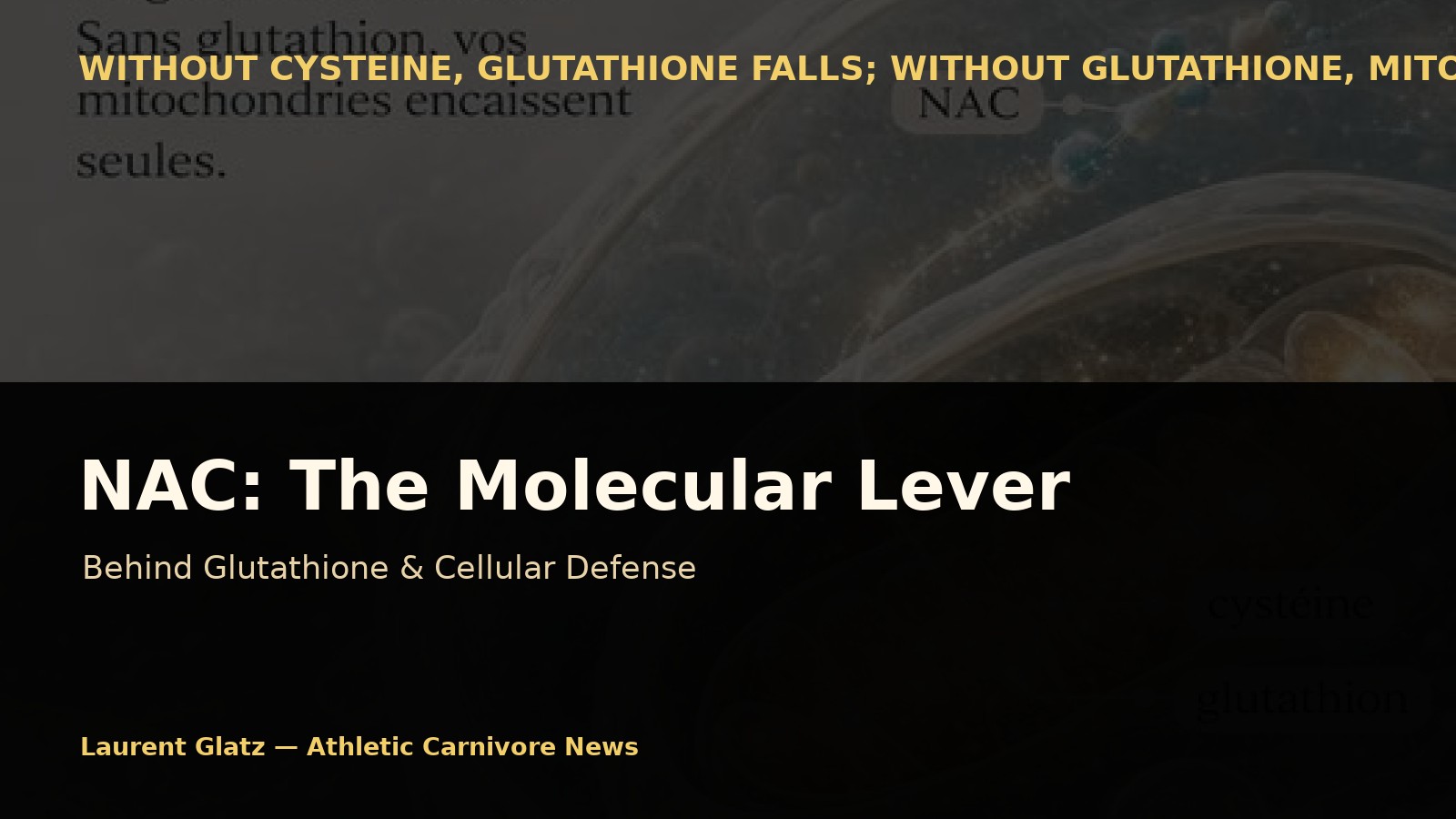 NAC: The Molecular Lever Behind Glutathione and Cellular Defense