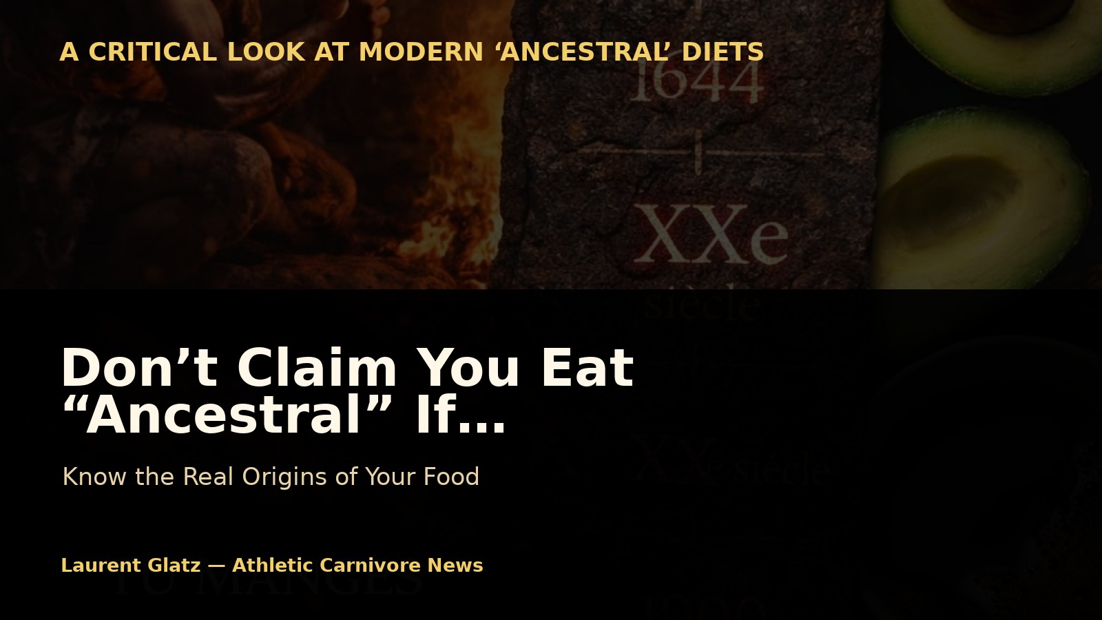 Don’t Claim You Eat “Ancestral” If…