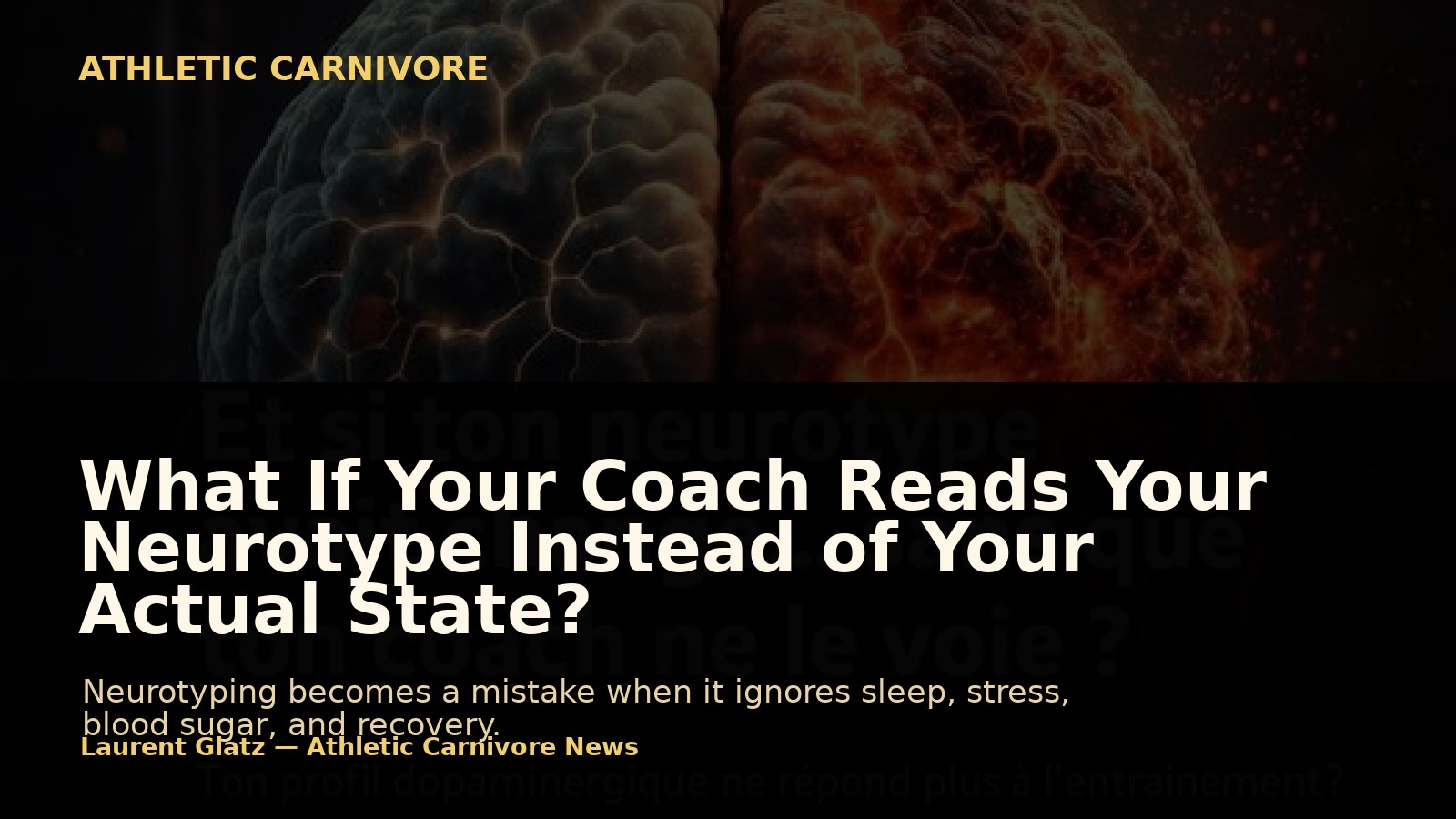 What If Your Coach Reads Your Neurotype Instead of Your Actual State?