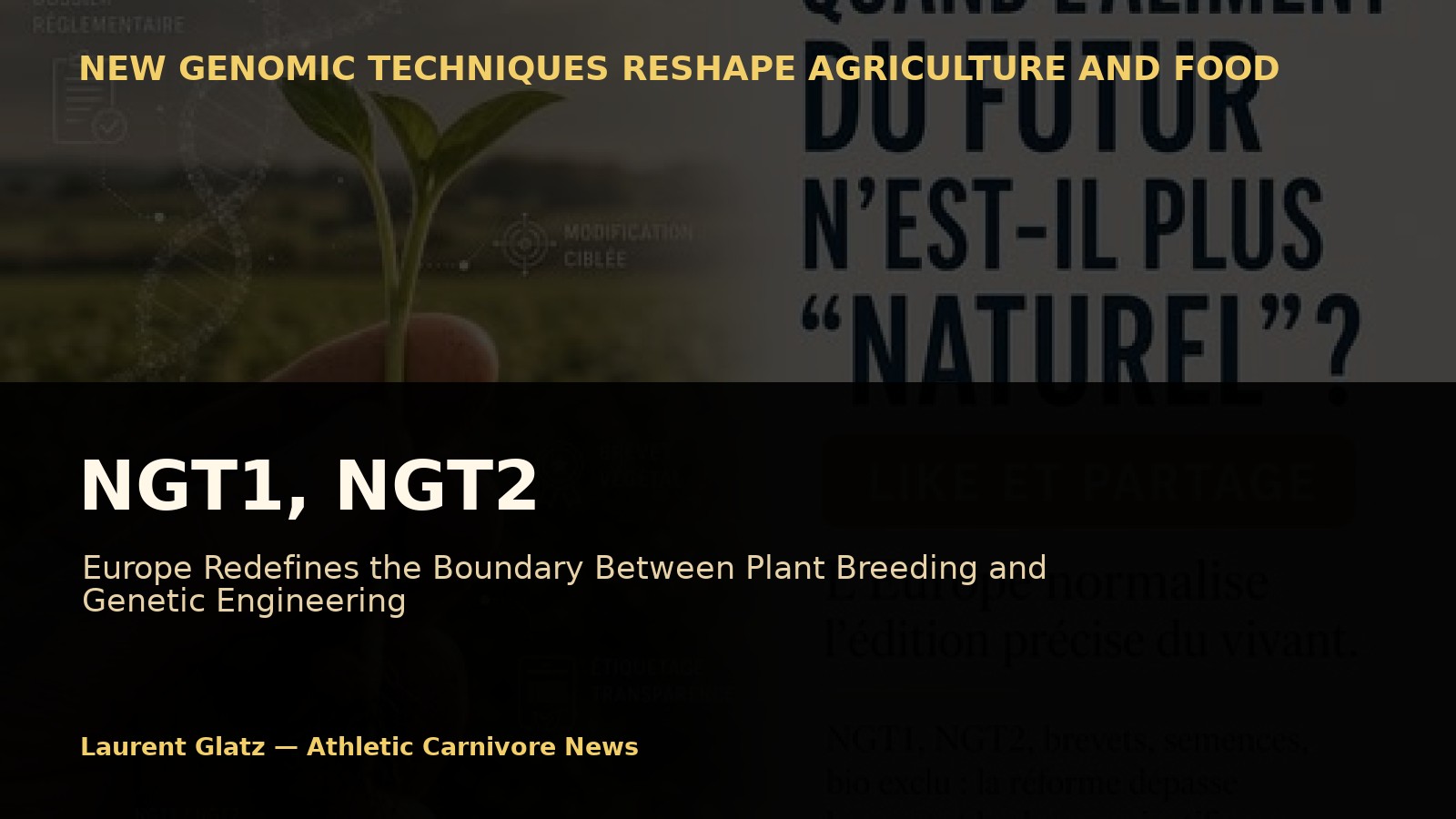 NGT1, NGT2: Europe Redefines the Line Between Plant Breeding and Genetic Engineering