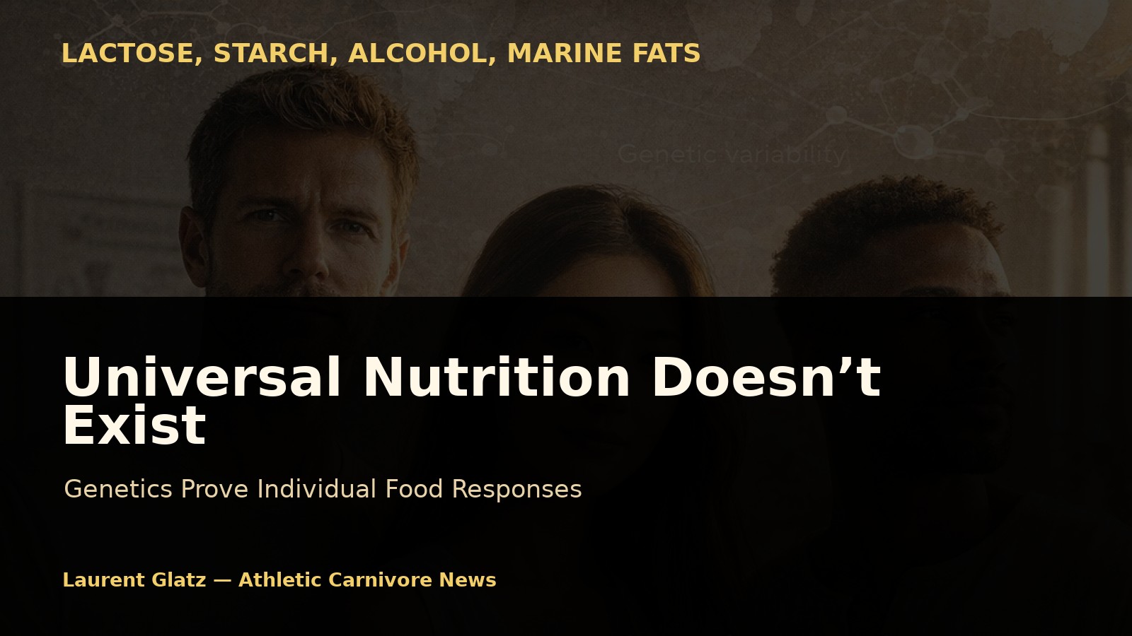 Universal Nutrition Doesn’t Exist: Population Genetics Have Already Proven It