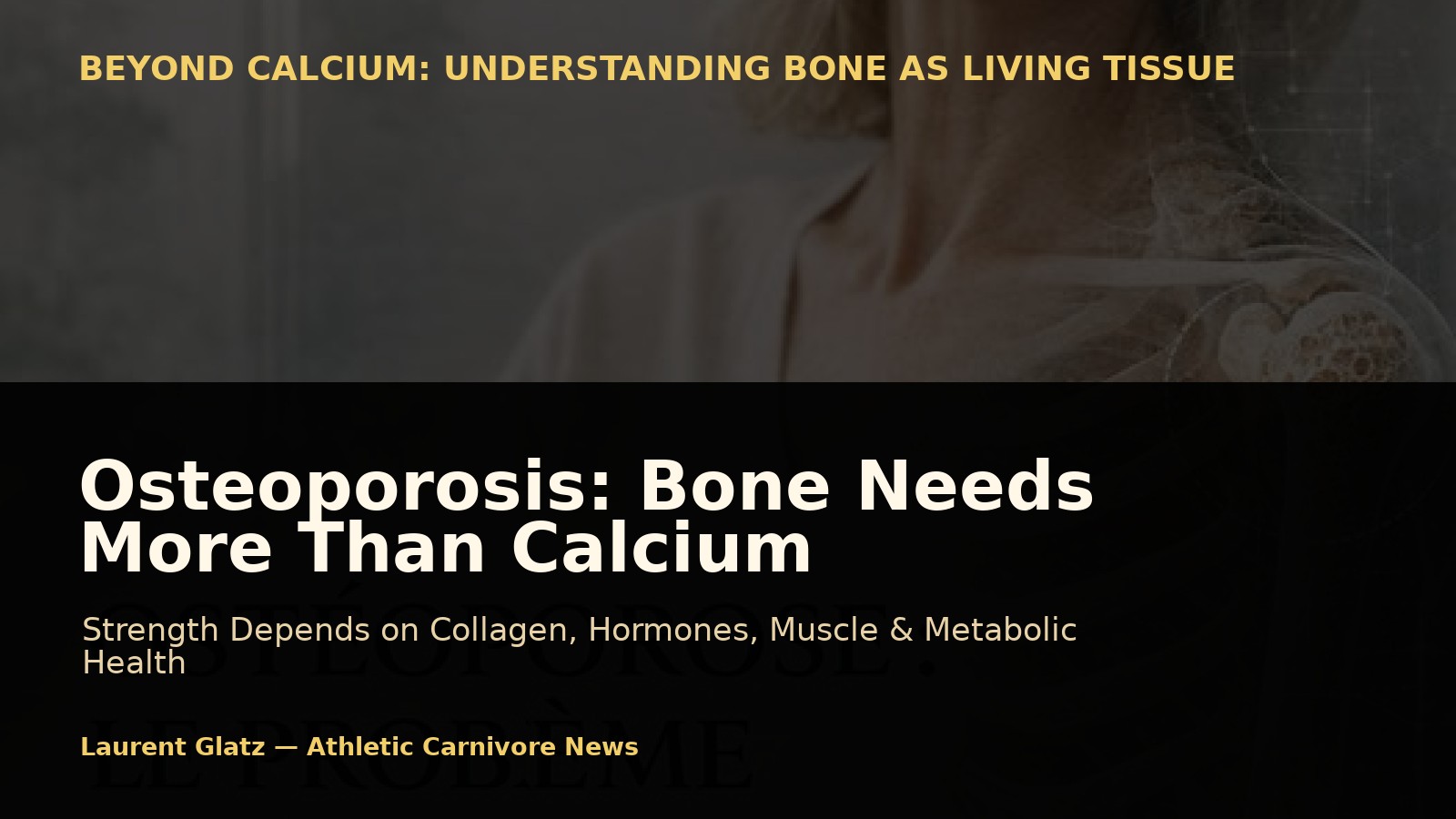 Osteoporosis: Bone Lacks More Than Just Calcium, Sometimes Metabolic Ground Too