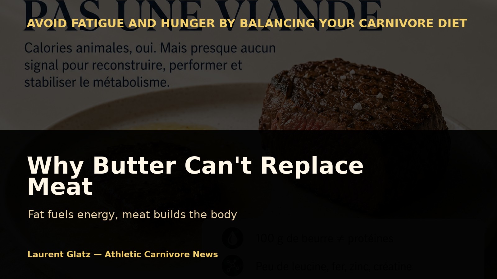 Why Butter Can't Replace Meat in a Carnivore Diet