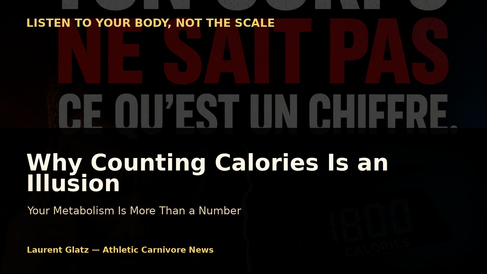 Why Counting Calories Is an Illusion for Your Metabolism