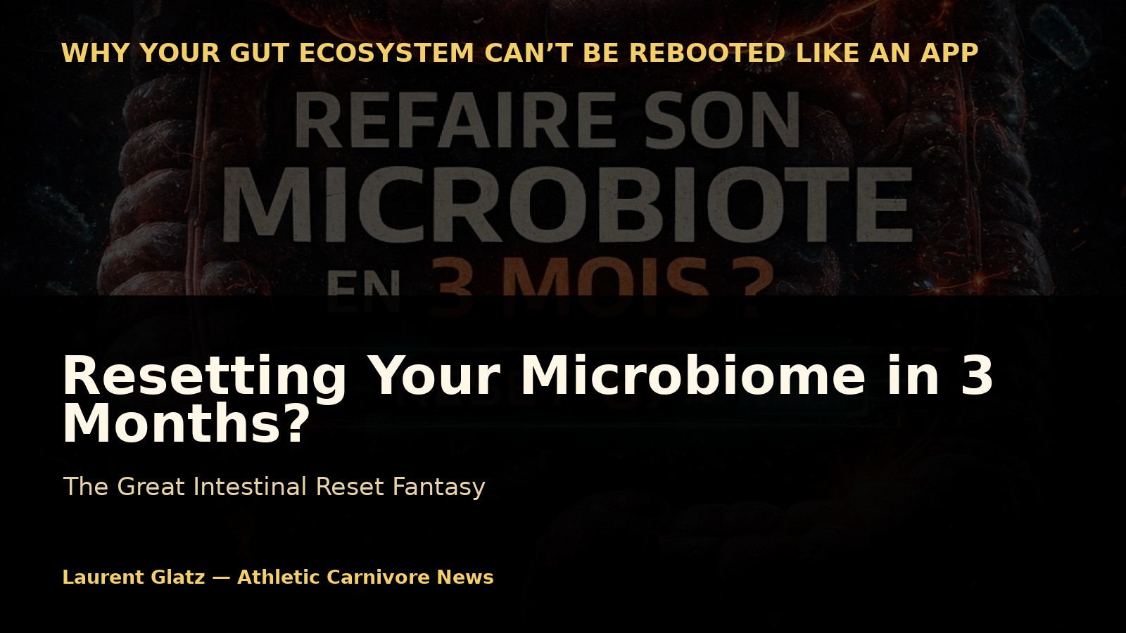 Resetting Your Microbiome in Three Months: The Great Intestinal Reset Fantasy