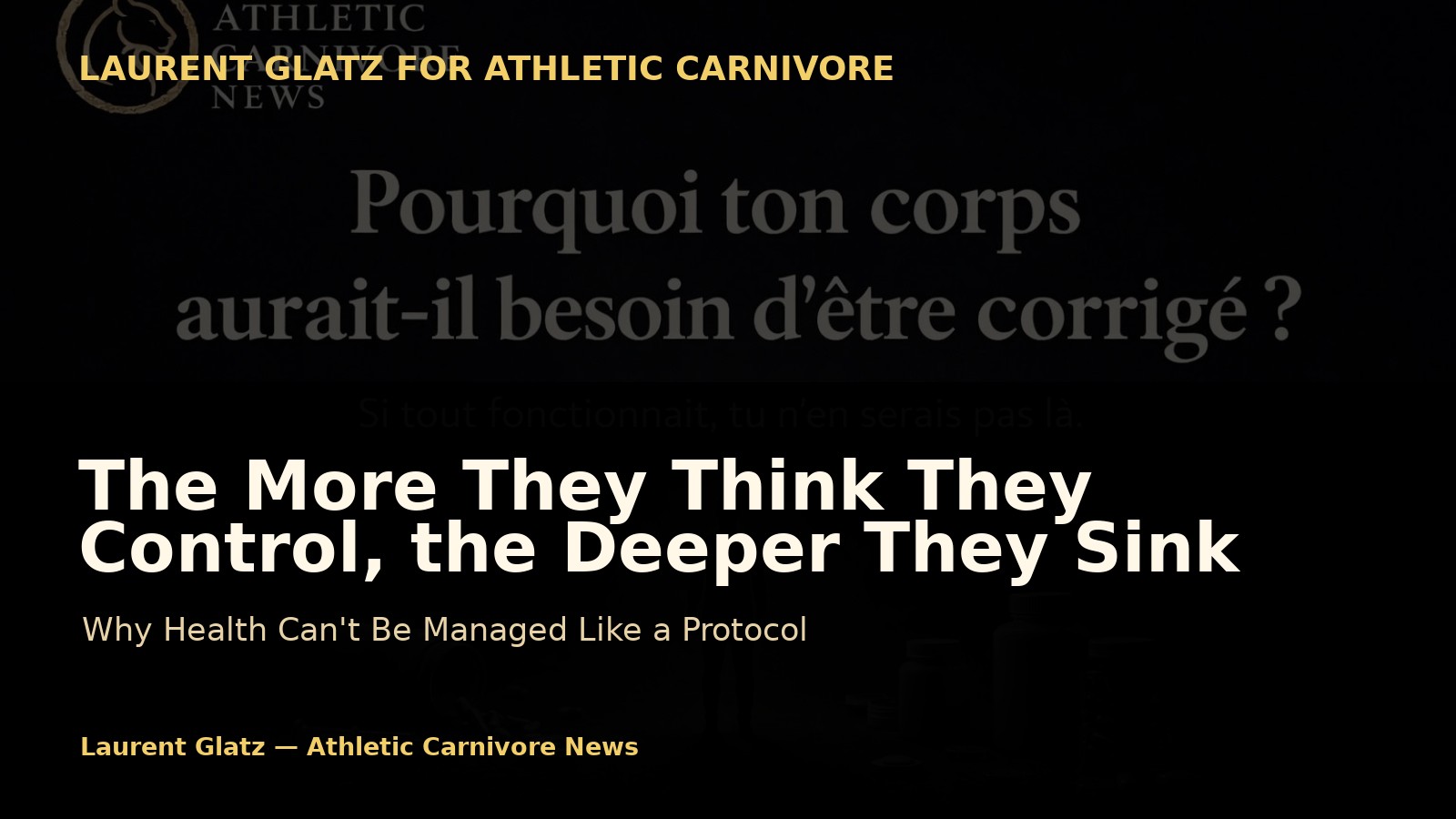 The More They Think They Control, the Deeper They Sink