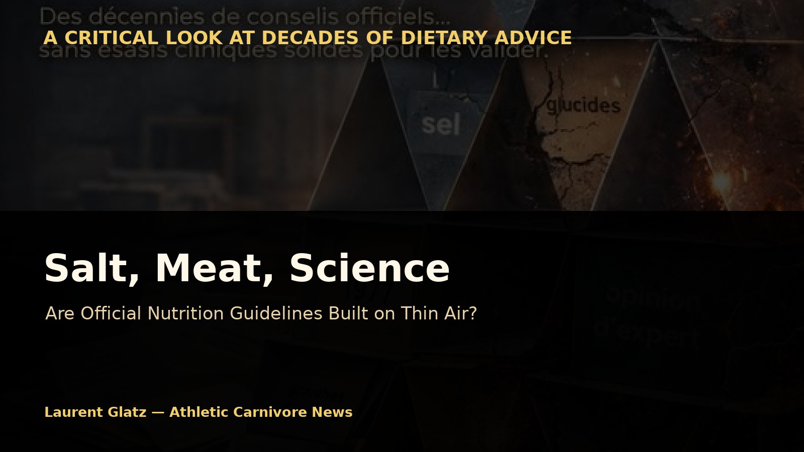Salt, Meat, Science: Are Official Nutrition Guidelines Built on Thin Air?